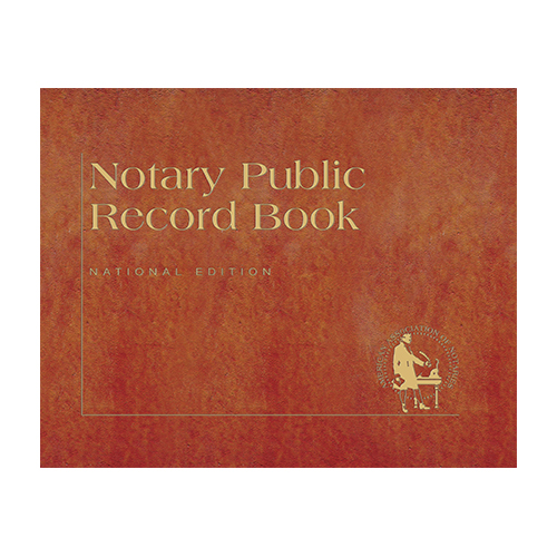 Washington Notary Public Journal (Record Book) - Traditional Brown Cover