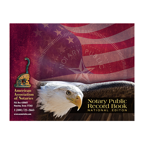 Washington Notary Public Journal (Record Book) - Eagle & U.S. Flag Cover